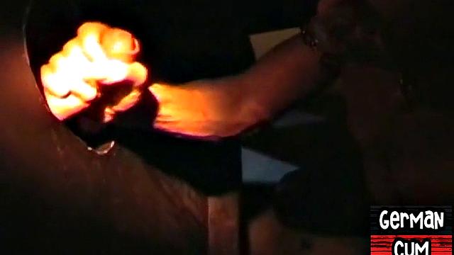 Amateur German sucks cock in closeup till facial