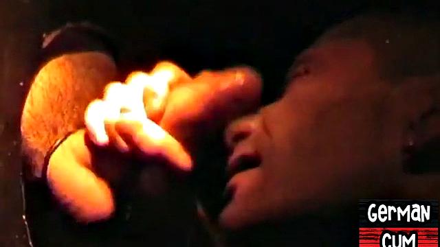 Amateur German sucks cock in closeup till facial