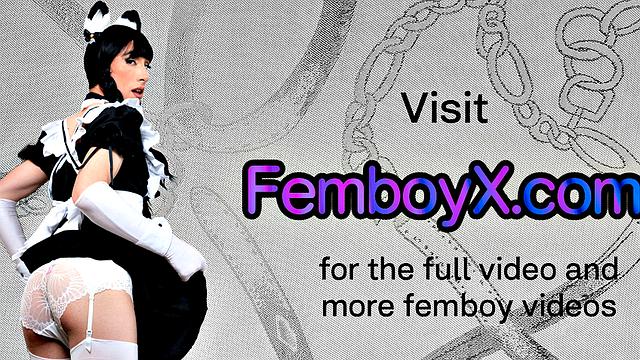 Bulky femboy bends for jock bf