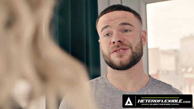 HETEROFLEXIBLE - Hung Marcus McNeil Pounds Femboy In Lingerie Mikey Vega & Covers Face In Cum