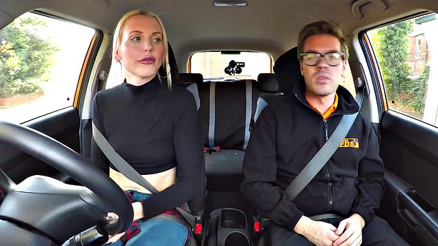 Blonde babe Learner gets off on cock play and squirts in pleasure