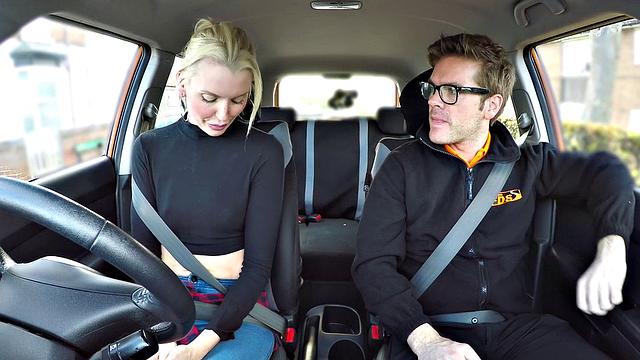 Blonde babe Learner gets off on cock play and squirts in pleasure