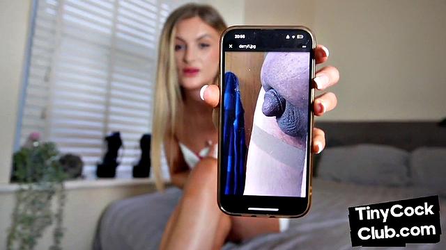 Cutie babe commenting on small dicks pic 