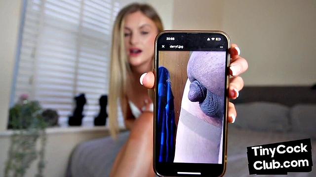 Cutie babe commenting on small dicks pic 