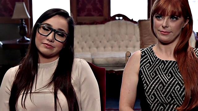 BDSM submissive sluts whipped and fucked in a 3some