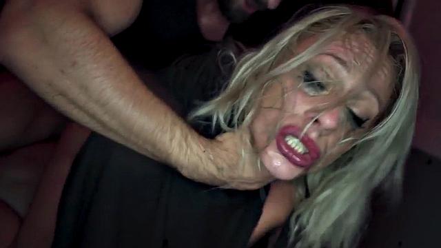 Euro oiled picked up babe smashed by fake priest before throat