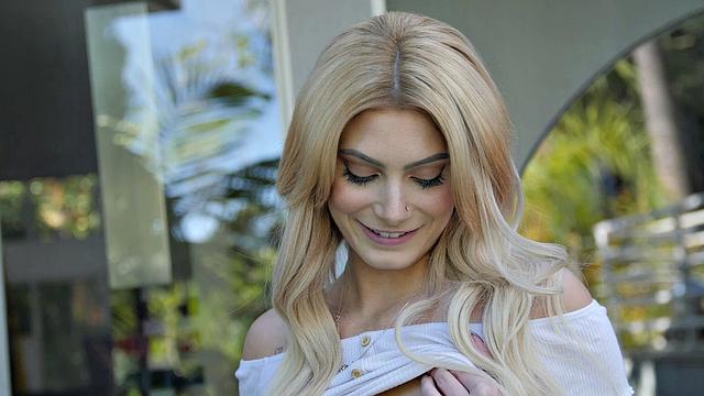 Skinny Blonde Nella Jones Rides Cowgirl on Donnie Rock Hardcore