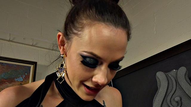 Classroom domina pegs college sub in BDSM session