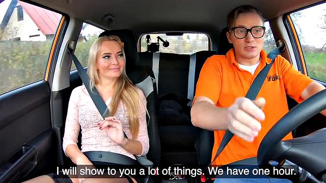 Real student spreading pussy for instructor