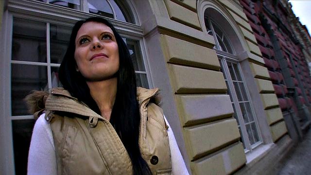 Adorable Hottie gets her tight pussy pounded in the bathroom while wearing a thong and jeans