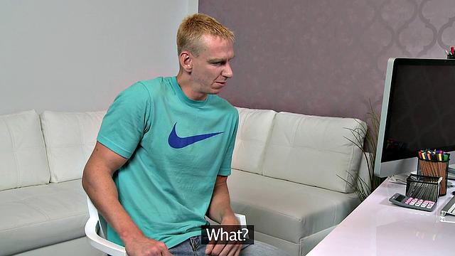 Athletic Cock Fucks and Cums All Over Agent's Chest