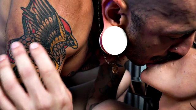 Tattooed MTF pussyboy gets licked by She MILF