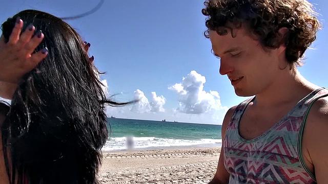 Hot Latin babe gets her big tits and bald pussy licked in the pool, then rides cowgirl and gets doggy-styled in reverse cow