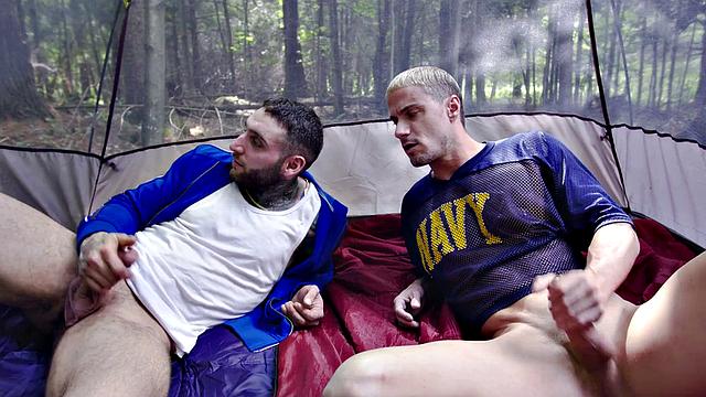 HETEROFLEXIBLE - Curious Str8 Hunks Skyy Knox & Tony D'Angelo Fuck In The Woods