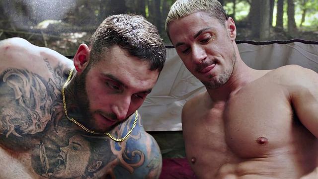 HETEROFLEXIBLE - Curious Str8 Hunks Skyy Knox & Tony D'Angelo Fuck In The Woods