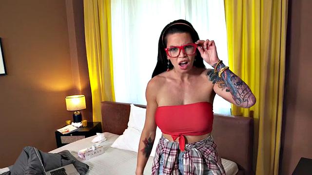 Big titted babe drilled by big cock in wet pussy