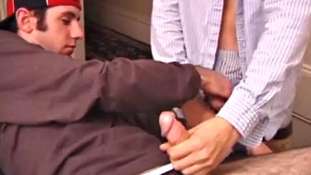 When Tag comes home from school and finds the massage table out. Matthew has him lie down on it and quickly strips him off to get his hands on that cock. Tag finds Matthew meat and starts blowing him.