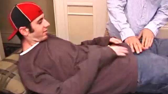 When Tag comes home from school and finds the massage table out. Matthew has him lie down on it and quickly strips him off to get his hands on that cock. Tag finds Matthew meat and starts blowing him.