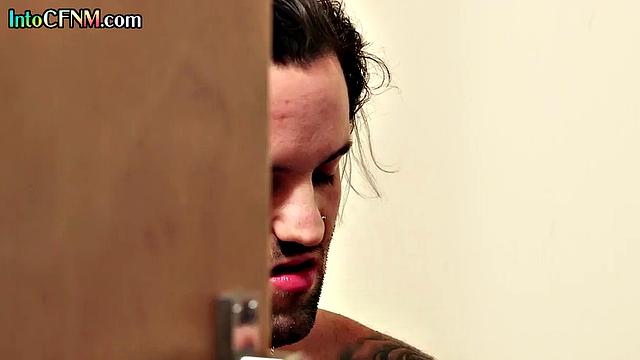 CFNM MILF tugging lover's big dick