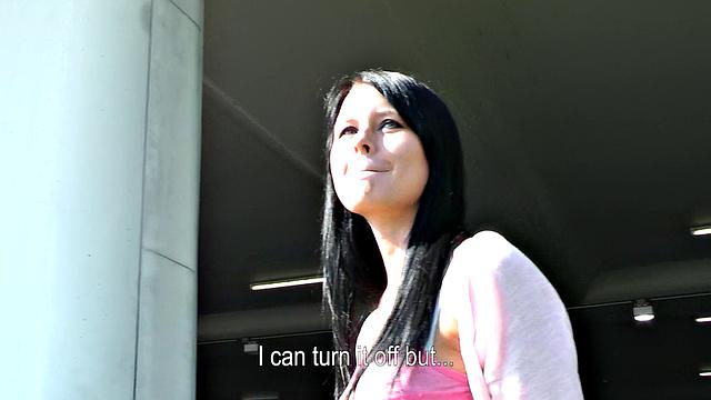 A tattooed brunette get her bald pussy fingered and fucked in a taxi ride