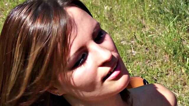 Rita Rides Cock Outdoors