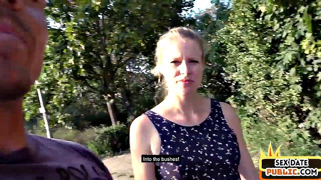 Pulled inked blonde riding a stranger's cock