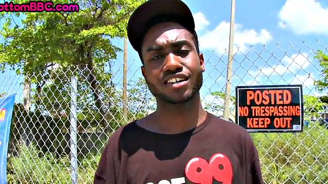 Black picked up and public banged outdoor for money