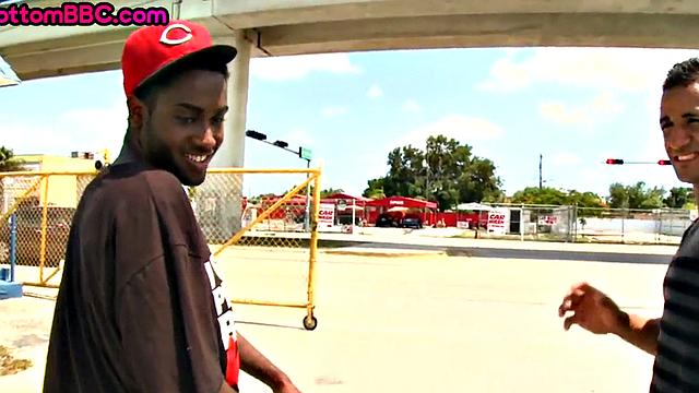 Black picked up and public banged outdoor for money