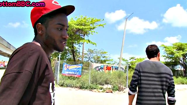 Black picked up and public banged outdoor for money