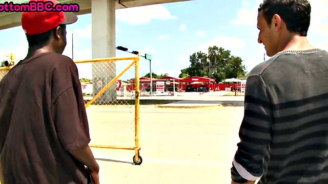 Black picked up and public banged outdoor for money