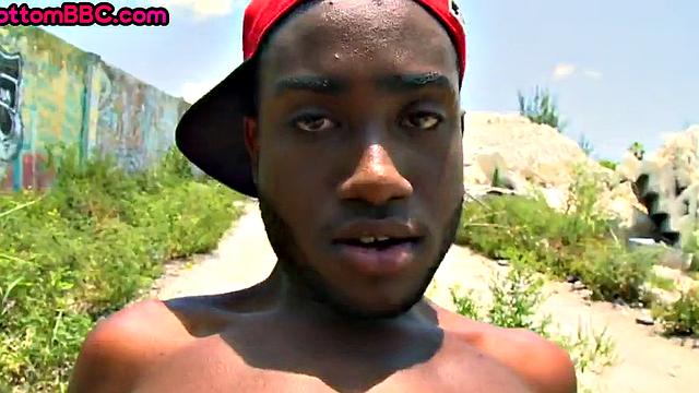 Black picked up and public banged outdoor for money