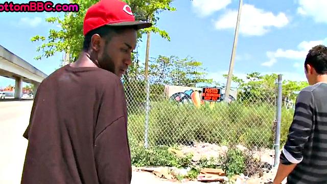 Black picked up and public banged outdoor for money