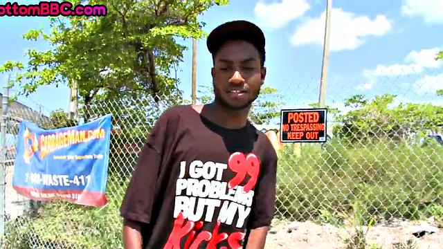 Black picked up and public banged outdoor for money