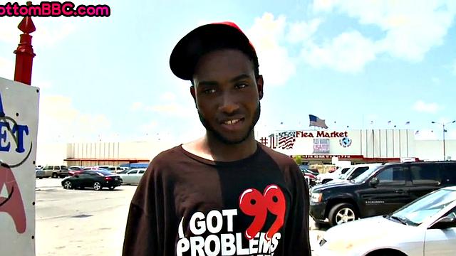 Black picked up and public banged outdoor for money