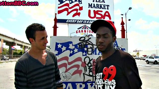 Black picked up and public banged outdoor for money