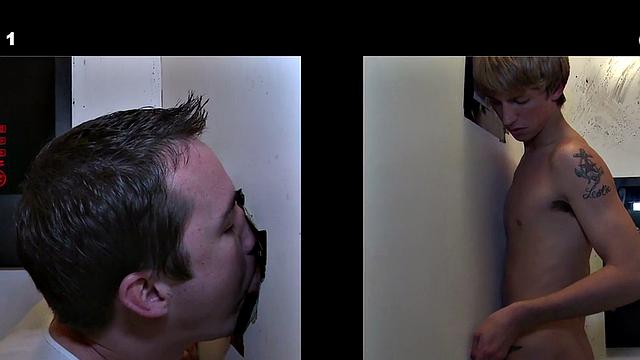 Naive straight stud gets gloryhole sucked by dude