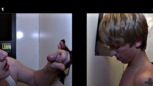 Naive straight stud gets gloryhole sucked by dude