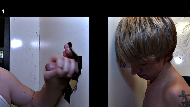 Naive straight stud gets gloryhole sucked by dude