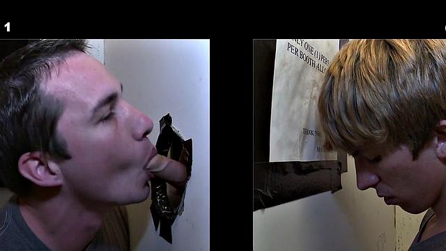 Naive straight stud gets gloryhole sucked by dude