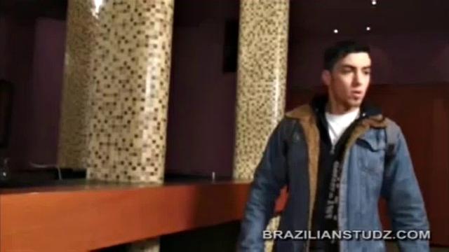 Miguel Torres in the toilet taking a piss when young Hugo Lopez steps out of a stall, and there's an instant attraction. Miguel fucks Hugo's face hard, before he slides his cock up the boy's ass.