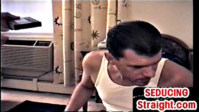 Seduced str8 rimmed by cum loving gay at home