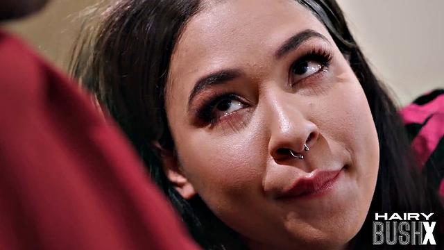 Hairy petite bae deepthroating