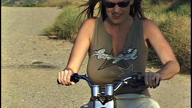 Titties On Scooter