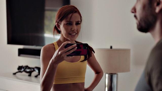 Redhead stepdaughter fucked in wet pussy in missionary