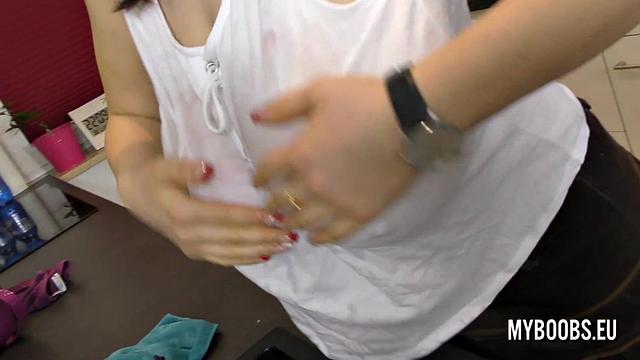 Talia Amanda Does Homework and Wets Her Huge Tits