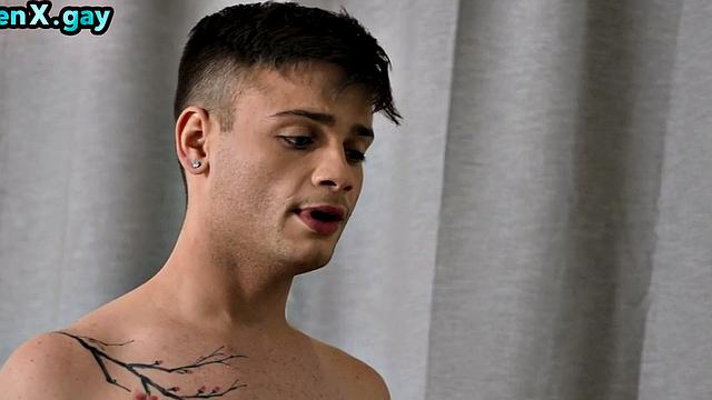 Manly athletic jock barebacks twink in dormitory