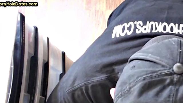 Homemade blowjob loving DILF sucks cock in gloryhole