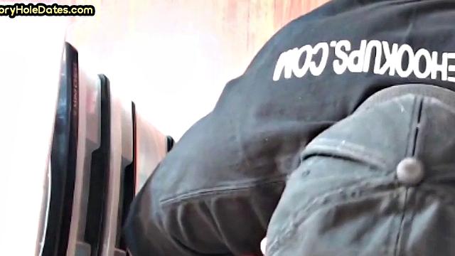 Homemade blowjob loving DILF sucks cock in gloryhole