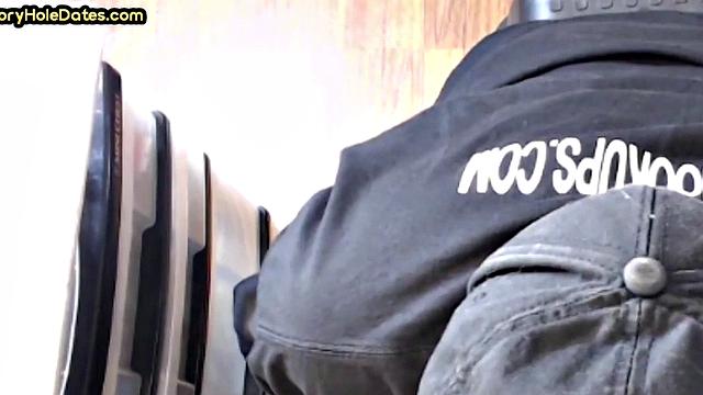 Homemade blowjob loving DILF sucks cock in gloryhole