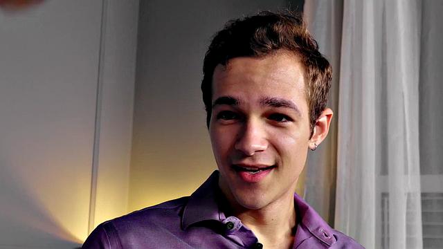 Tattooed jock seduces roommate into sex